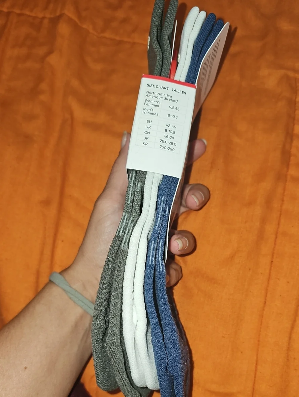 Lululemon Power Stride Socks, 3 Pair!! Nwts! ARMG/WHT/BLTW!! Sz Large